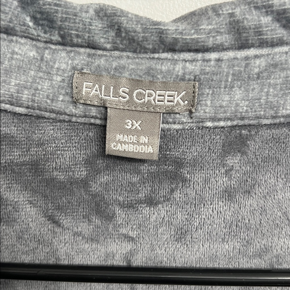 Gray Women’s velvet Shacket by Falls Creek - Picture 2 of 2